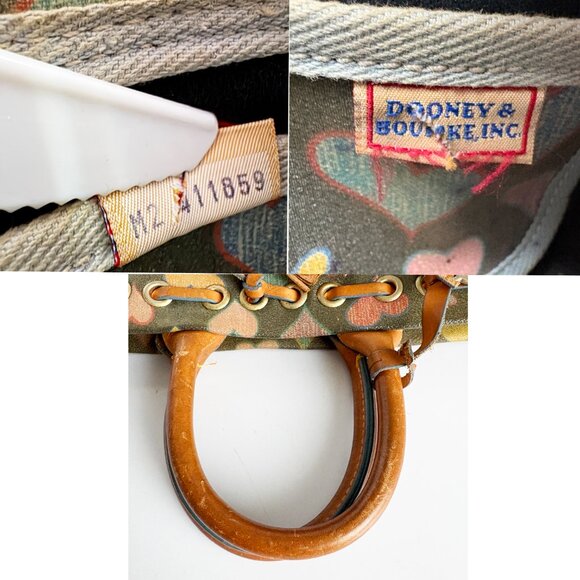 Dooney & Bourke Tote Bag Crayon Hearts Vintage Y2K Retro Handbag with Ch… - Picture 8 of 9